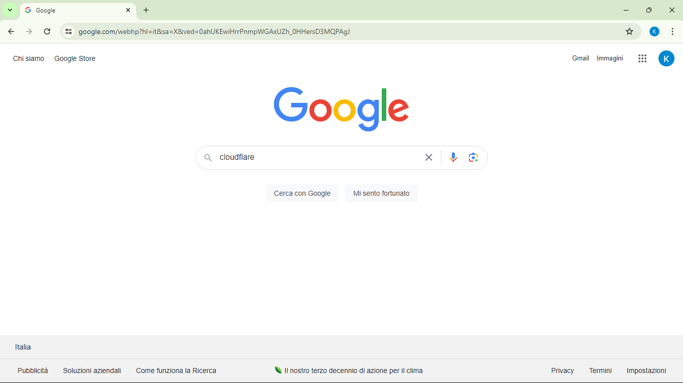 Cercato su Google Cloudflare register del dominio