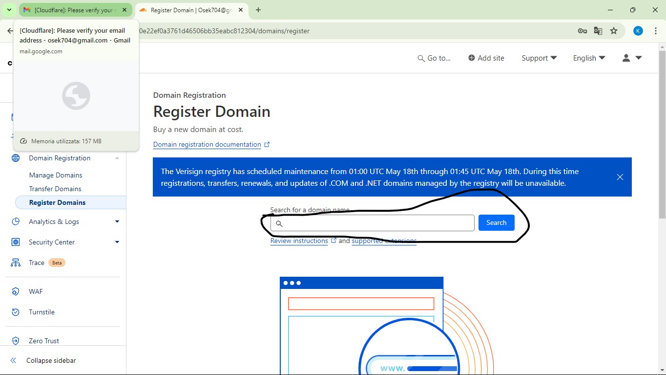 Registrazione del dominio